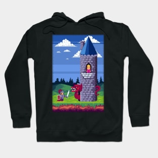 Pixels and Peril: The Knight's Quest to Rescue the Captive Princess from the Fiery Dragon's Lair Hoodie